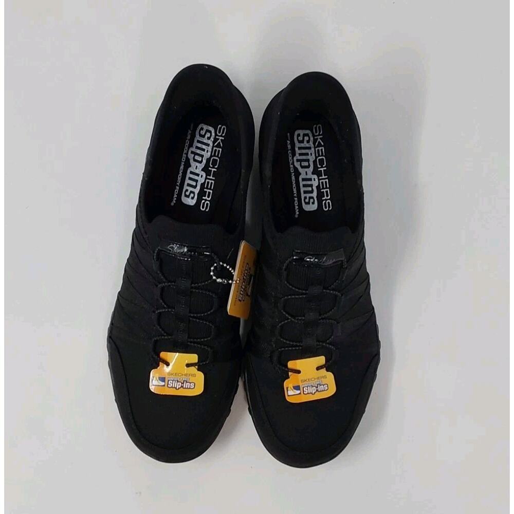 Skechers Slip-Ins Breathe Easy Roll With Me Black Womens Size 10 Relaxed Fit - Picture 3 of 16